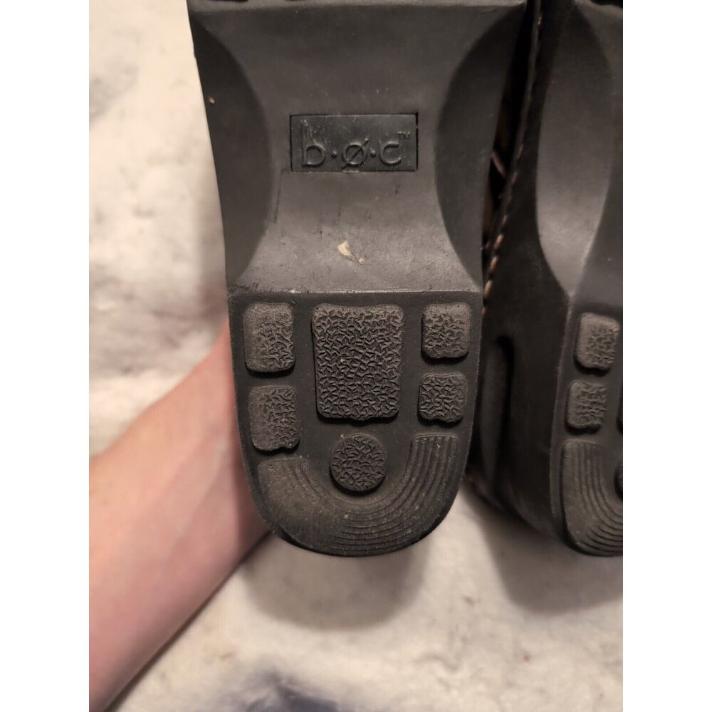 Born B.O.C Brown Leather Slip On Mules Women's Size 10 - Picture 9 of 10